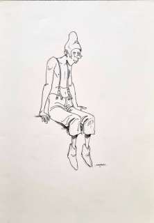 Mazel | Mazel - Dessin original - Hommage Ã  Moebius - Arzak | Catawiki