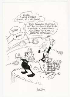 Silvia Ziche | Topolino # 3184 - Silvia Ziche - illustrazione originale "Che aria tira a... Paperopoli" - Page volante - Exemplaire unique - (2016) | Catawiki