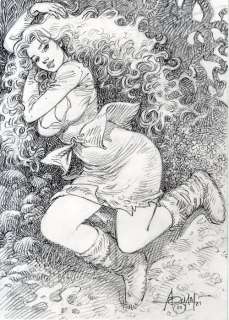 Aouamri, Mohamed | Aouamri, Mohamed - Dessin original - Mortepierre - Florie - (2021) | Catawiki