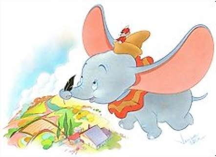 Jaume Esteve, Disney Artist | Disney’s Dumbo and Timothy Mouse - Original Painting - Jaume Esteve - Signed | Catawiki