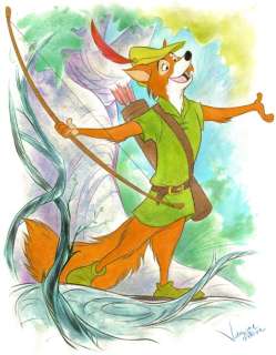 Jaume Esteve, Disney Artist | Disney’s Robin Hood - Original Painting - 46 x 38 cm - Jaume Esteve - Signed - Acrylic Art - Original Artwork | Catawiki