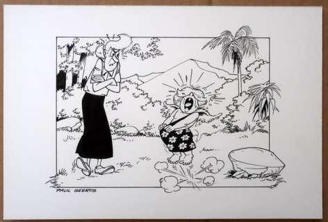 Paul Geerts | Suske en Wiske - Originele tekening - "De cadulle Cupido" - Page volante | Catawiki