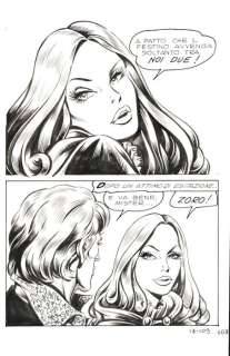 Giovanni Romanini | Zora la Vampira n. 13 - Giovanni Romanini - Tavola Originale Erotica "Il castello delle rose nere" - Page volante - Exemplaire unique - (1974) | Catawiki