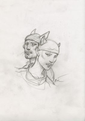 Enki Bilal | GRAPHITE IN PROGRESS 3 – Dessin original 81 | Galerie Barbier