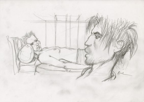 Enki Bilal | GRAPHITE IN PROGRESS 3 – Dessin original 28 | Galerie Barbier