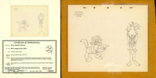 Walt Disney Studio - PLUTO’S JUDGEMENT DAY, Drawing COA (1935) | Russ Cochran