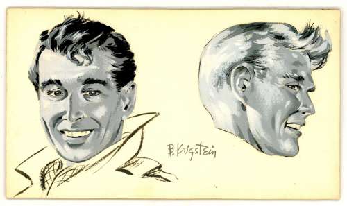 Krigstein - Sample Drawing for Advertising, Signed (1957) | Russ Cochran