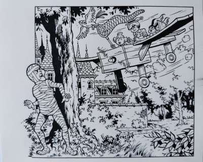 Peter Koeken / Studio Vandersteen | Tits 20 - Originele cover in inkt - Luchtpiraten ! - (1982) | Catawiki