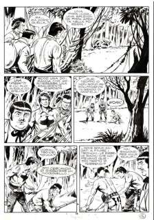 Franco Donatelli - - Franco Donatelli - 5x Tavola Originale - Zagor n, 210 "Il popolo delle caverne" - (1983)