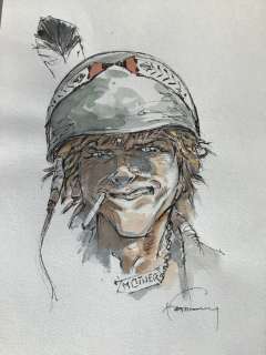 Hermann | Hermann - Dessin original en couleur - Jeremiah - Kurdy Malloy | Catawiki