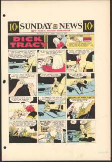 Gould - DICK TRACY, Sunday Color Proof (08/11/1957) | Russ Cochran