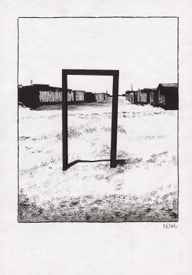 Frédéric Pajak | Sans titre, 49 - Encre de Chine, plume et pinceau sur papier | Huberty Breyne Gallery