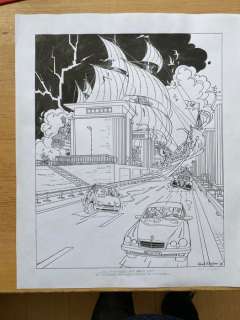 Kuijpers, Henk | Franka - Origineel voor poster prov. NH.: "De vliegende Hollander" - (1996) | Catawiki