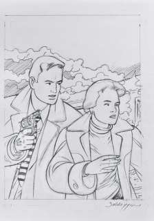 Roberto Baldazzini | Roberto Baldazzini - Copertina Alan Hassad / Gli Albi di Orient Express n. 6 - Page volante - Exemplaire unique - (1985) | Catawiki