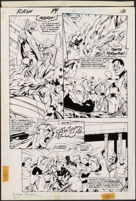 Jose Marzan Jr. , Oscar Jimenez | Original Art from Flash #114 (1996) Page 12 Pencils by Oscar Jimenez, Inks by Jose Marzan Jr. | mycomicshop.com (Buy It Now)
