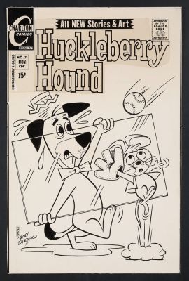 Ray Dirgo | Original Cover Art for Huckleberry Hound #7 (1971) | mycomicshop.com (Buy It Now)