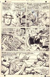Jack Kirby, Vince Colletta - thor #149 p. 11 - thor vs. The wrecker action - balder & odin - 1968 signed