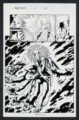 Bob Wiacek, Richard Case | Original Art from Nighthawk #1 (1988) Page 22 Pencils by Richard Case, Inks by Bob Wiacek | mycomicshop.com