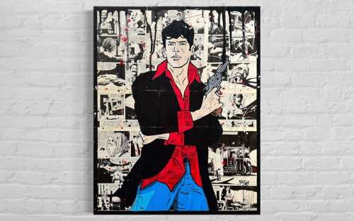 Tiziano Gagliardo | Tiziano Gagliardo - opera originale su pagine reali del fumetto "Dylan Dog” (2023) | Catawiki
