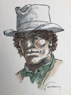 Hermann | Hermann - Dessin original couleur - Comanche - Red Dust | Catawiki