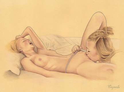 Daniel Cayuela | Daniel Cayuela - Original drawing - ’Lip Service’ - With COA - (2022) | Catawiki