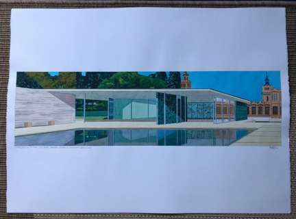Daniel Torres | Torres, Daniel - Pintura - Pabellón Barcelona de Mies Van der Rohe - (2018) | Catawiki