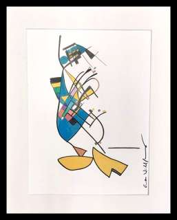 Emma Wildfang | Emma Wildfang - Donald Duck - "Tribute series Wassily Kandinsky" – original artwork by Emma Wildfang - (2023) | Catawiki