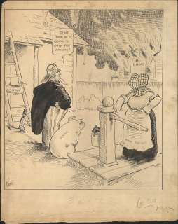 King-Original Drawing- "The Bucket Brigade" | Russ Cochran