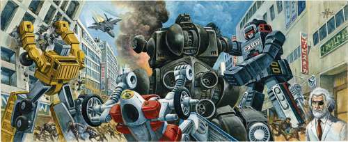 Masami Watanabe Hand-Drawn Color Manuscript "Machine Robo" TV Land | Mandarake (Big Web)