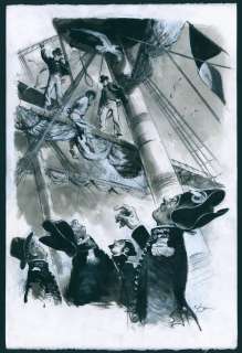 René Follet - Illustration originale, cahier graphique - Les voyages de Jules