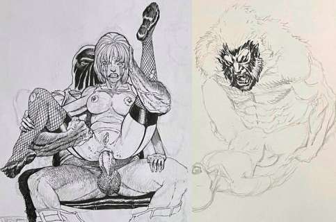 Tim Vigil | Pencil & Ink drawings - Original drawings by Tim ’Faust’ Vigil - Exemplaire unique | Catawiki