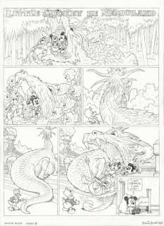 Roberto Ronchi, Disney Artist | Mickey Mouse - "Little Mickey in Nemoland" - Comic sheet inspired by "Little Nemo in Slumberland" (2023) | Catawiki