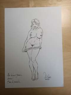 Gabriele Di Caro | Illustrazione originale - Un baiser jaimais donné. - Page volante - (2023) | Catawiki