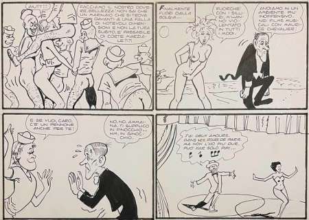 Manara, Milo | Milo Manara - - 2x opeenvolgende pagina’s Telerompo - (1976) | Catawiki