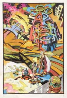 Jack Kirby Pro Magazine Illustration Original Art (NFL, 1972). Are you ready for some football - - | Heritage