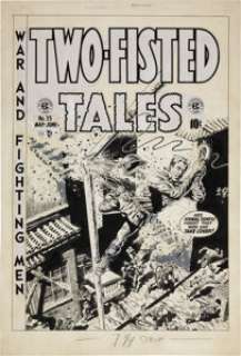 Wally Wood Two-Fisted Tales #33 "Signal Corps" Cover Original Art (EC, 1953). Wood fans take note, -