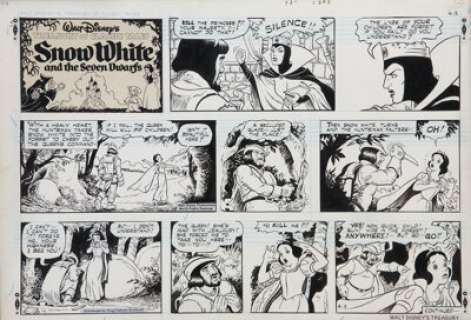 Richard Moore Walt Disney‘s Treasury of Classic Tales Sunday Snow White Comic Strip Original Art dated -