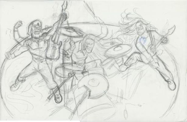 Juanjo Guarnido | Recherche illustration groupe Freak Kitchen pour Hellfest x ARTS | Galerie 9ème Art