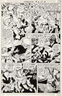 Steve Ditko Beware the Creeper #2 page 10 Original Art (DC, 1968). Steve Ditko‘s outrageous vigilante rains -