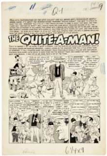 Wally Wood Panic #3 Complete 7-page Story "The Quite-a-Man" Original Art (EC, 1954). Get your Irish - | Heritage
