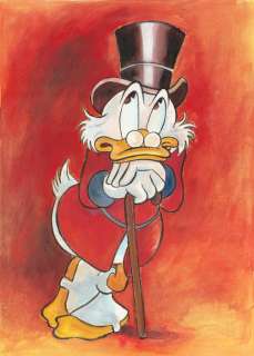 Tony Fernandez | Scrooge McDuck Inspired By Carl Barks - Original Painting - 65 x 50 cm - Tony Fernandez Signed - Acrylic Art - Original Artwork | Catawiki