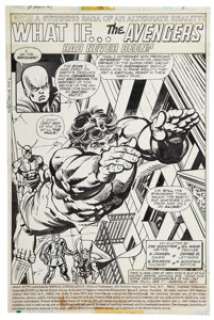 Gil Kane and Klaus Janson What If? #3 Splash page 1 Original Art (Marvel, 1977). The Watcher asks: "What -