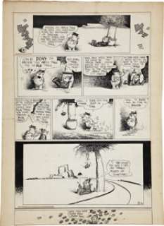 George Herriman Krazy Kat Sunday Comic Strip Original Art dated 8-30-42 (King Features Syndicate, 1942). - | Heritage