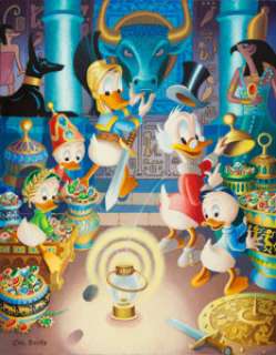 Carl Barks The Stone That Turns All Metals Gold Oil Painting Original Art (1991). In this opulent masterpiece, - | Heritage