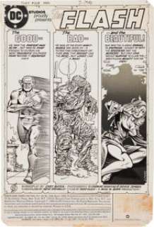 Carmine Infantino and Dennis Jensen The Flash #308 Splash Page 1 Original Art (DC, 1982). "The Good, the Bad, -
