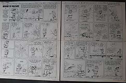 Gotlib, Marcel | Gotlib, Marcel - 2x Planche originale - Histoire complète - La Rubrique à Brac - Incident de parcours - (1969) | Catawiki