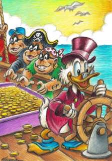 Joan Vizcarra | Uncle $crooge’s Treasure & the Beagle Boys Pirates - Original Drawing - Joan Vizcarra Signed - Original Artwork | Catawiki