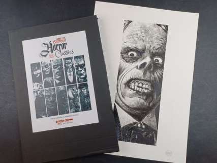 Simone Arniani | Il Fantasma dell’Opera - Arniani - Illustrazione Originale "Lon Chaney: Il Fantasma dell’Opera" + Portfolio "Horror Classics" - Page volante - Exemplaire unique - (2019) | Catawiki