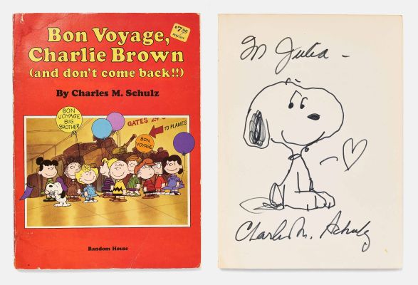 Charles Schulz Signed Snoopy Sketch Measuring 8’’ x 11’’ | Nate Sanders