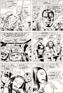 Jack Kirby and D. Bruce Berry Captain America #195 Page 23 Original Art (Marvel, 1976). Every true-blue Marvel art -